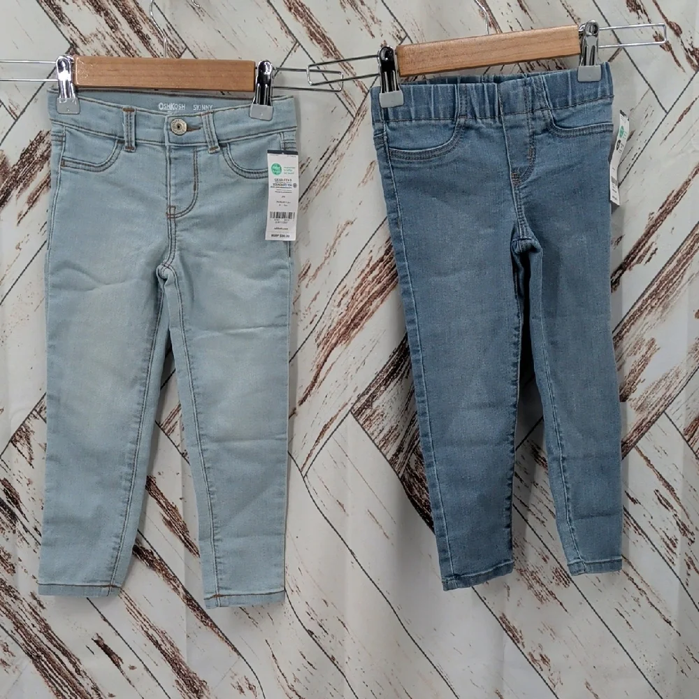 OshKosh B'gosh Kids Jeans - Light Blue and Denim Lot of 2